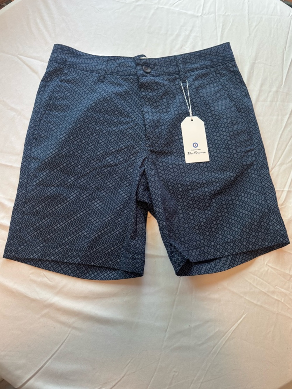 NWT Ben Sherman Navy Micro-Geo Print Men’s Shorts